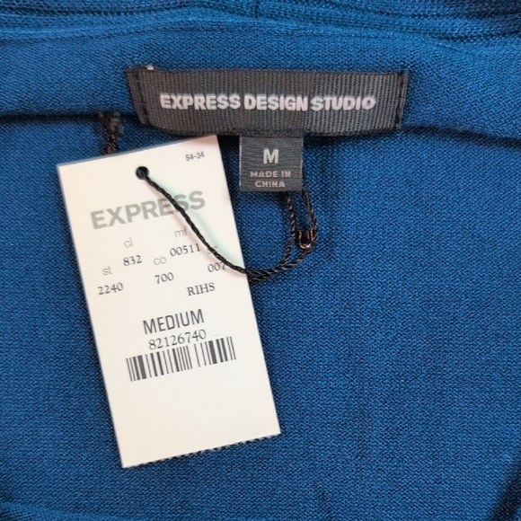Express Blue Cowl Neck Women's Sweater. Medium. Nwt - Picture 5 of 6